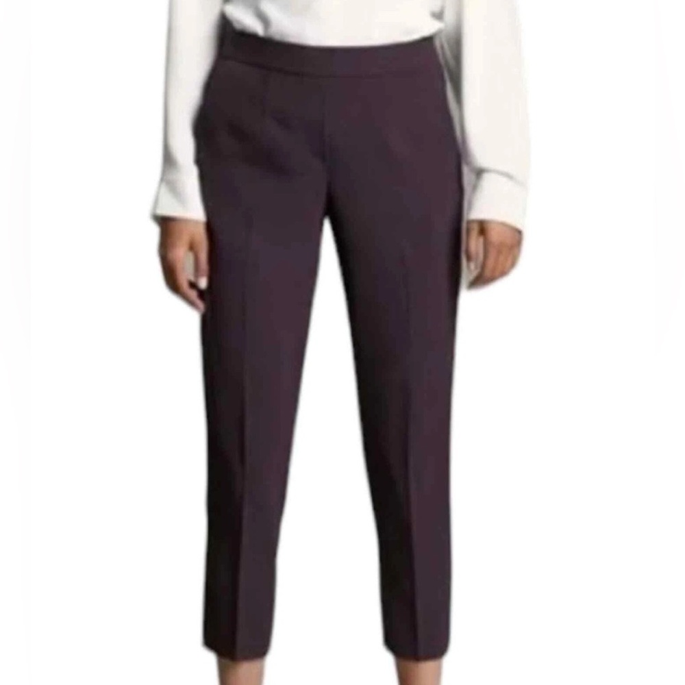 Babaton Atelier Aritzia Deep Plum Purple Cohen Cropped Trouser Pants Size 6